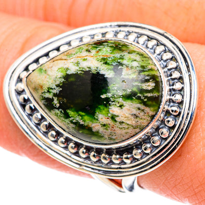 Australian Green Opal Rings handcrafted by Ana Silver Co - RING94548