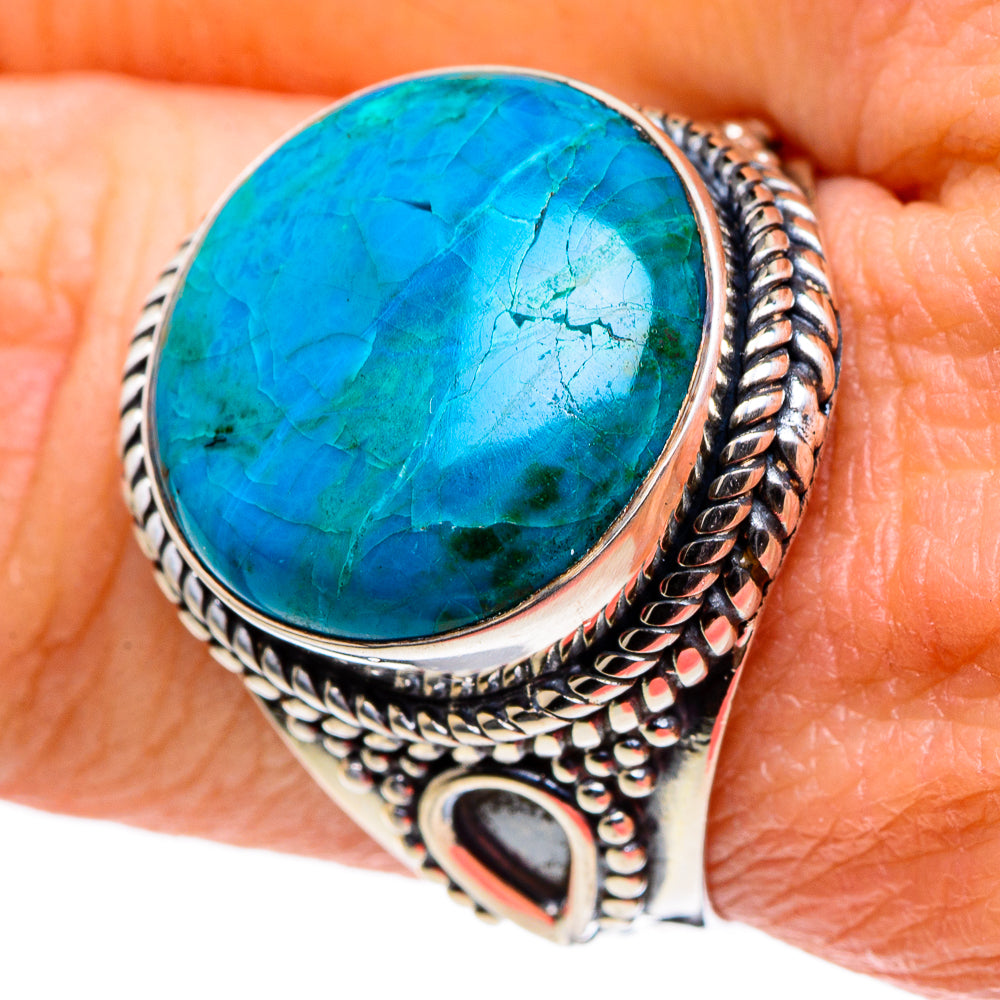 Chrysocolla Rings handcrafted by Ana Silver Co - RING94551