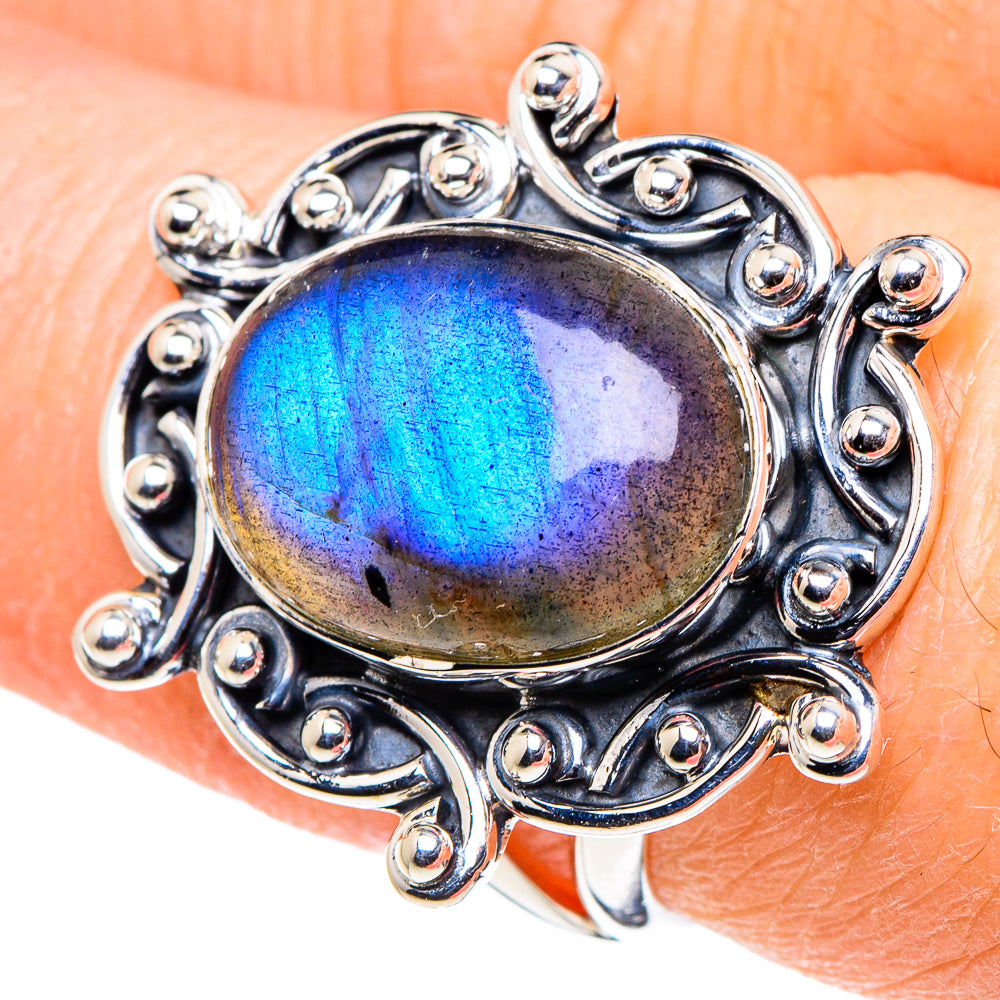 Labradorite Rings handcrafted by Ana Silver Co - RING94554