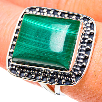 Malachite Rings handcrafted by Ana Silver Co - RING94555