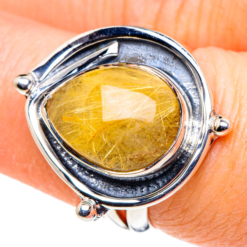 Rutilated Quartz Rings handcrafted by Ana Silver Co - RING94567