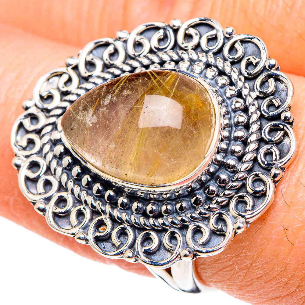 Rutilated Quartz Rings handcrafted by Ana Silver Co - RING94568