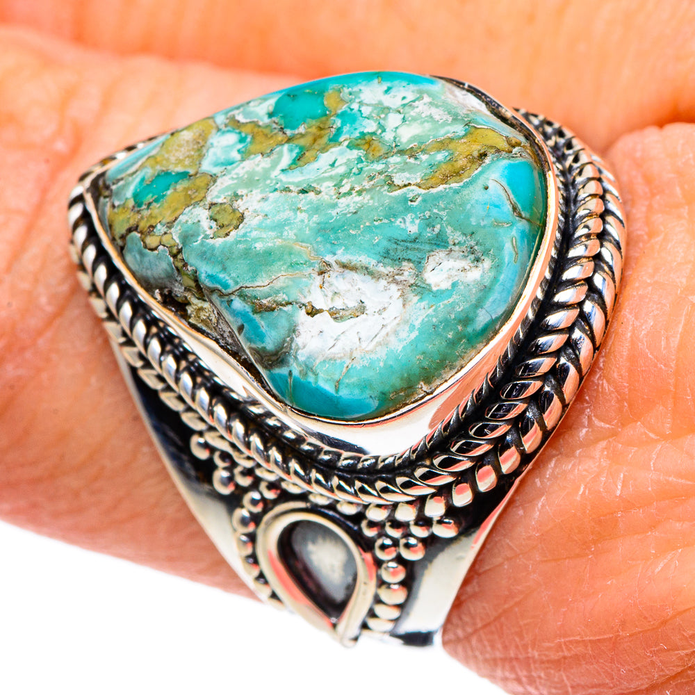 Tibetan Turquoise Rings handcrafted by Ana Silver Co - RING94580