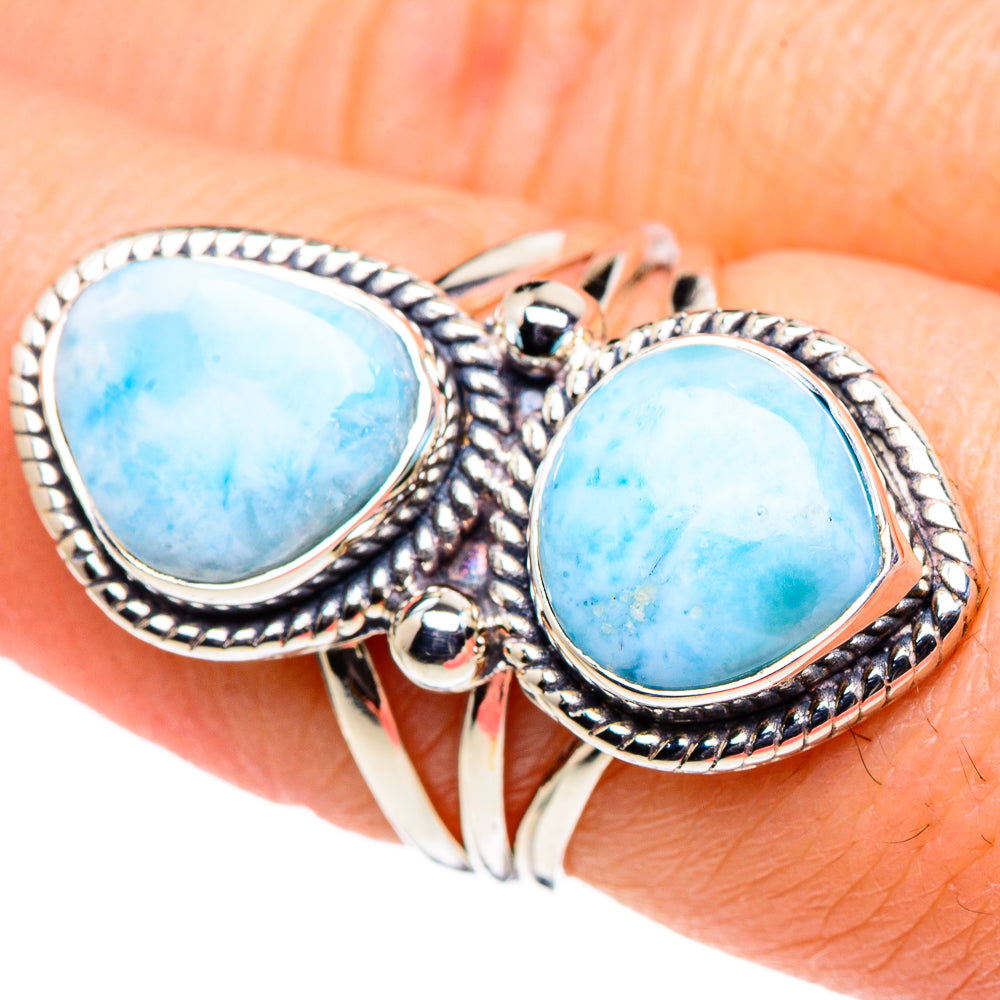 Larimar Rings handcrafted by Ana Silver Co - RING94582