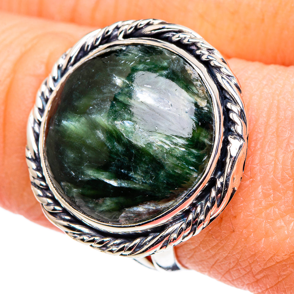 Seraphinite Rings handcrafted by Ana Silver Co - RING94586