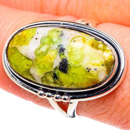African Green Opal Rings handcrafted by Ana Silver Co - RING94601