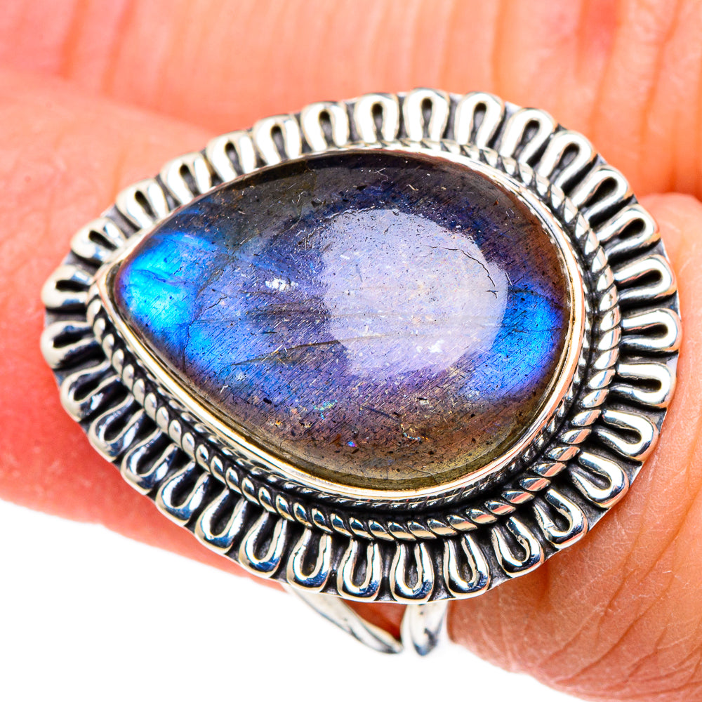 Labradorite Rings handcrafted by Ana Silver Co - RING94604