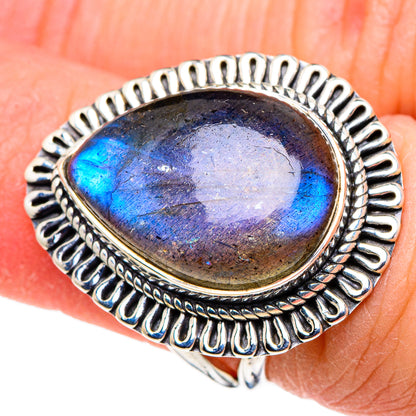 Labradorite Rings handcrafted by Ana Silver Co - RING94604