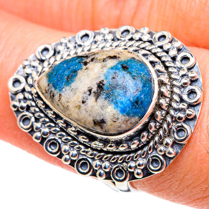 K2 Blue Azurite Rings handcrafted by Ana Silver Co - RING94605