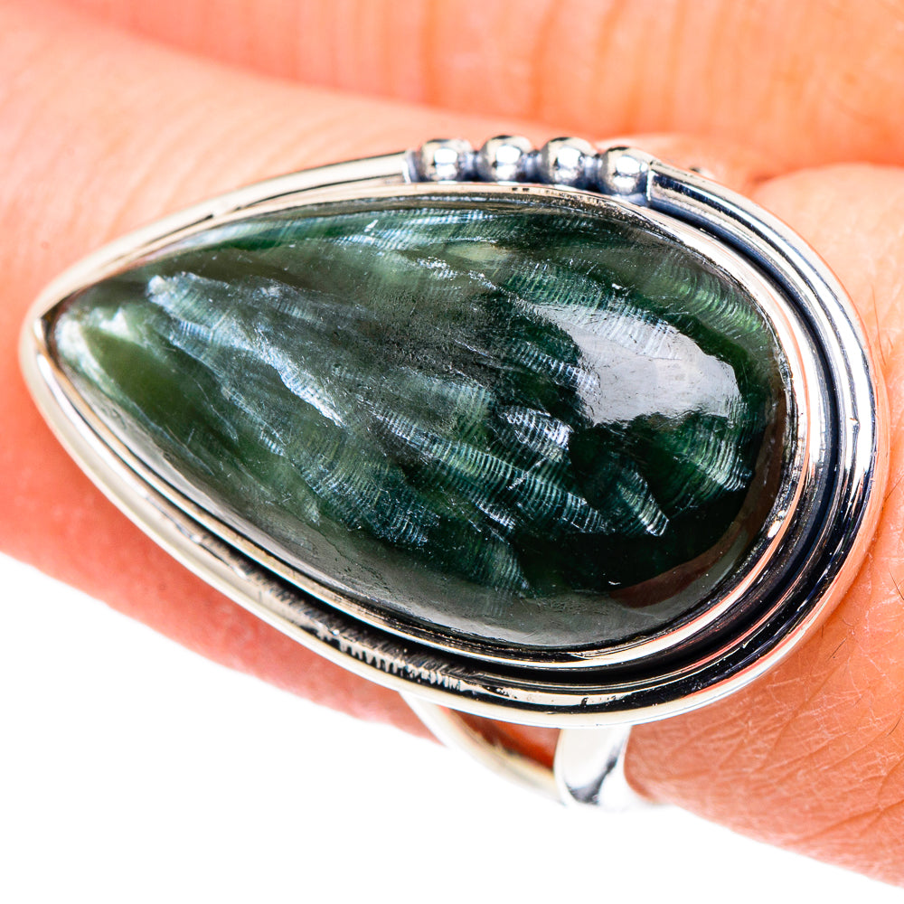 Seraphinite Rings handcrafted by Ana Silver Co - RING94609