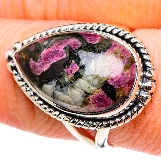 Russian Eudialyte Rings handcrafted by Ana Silver Co - RING94615