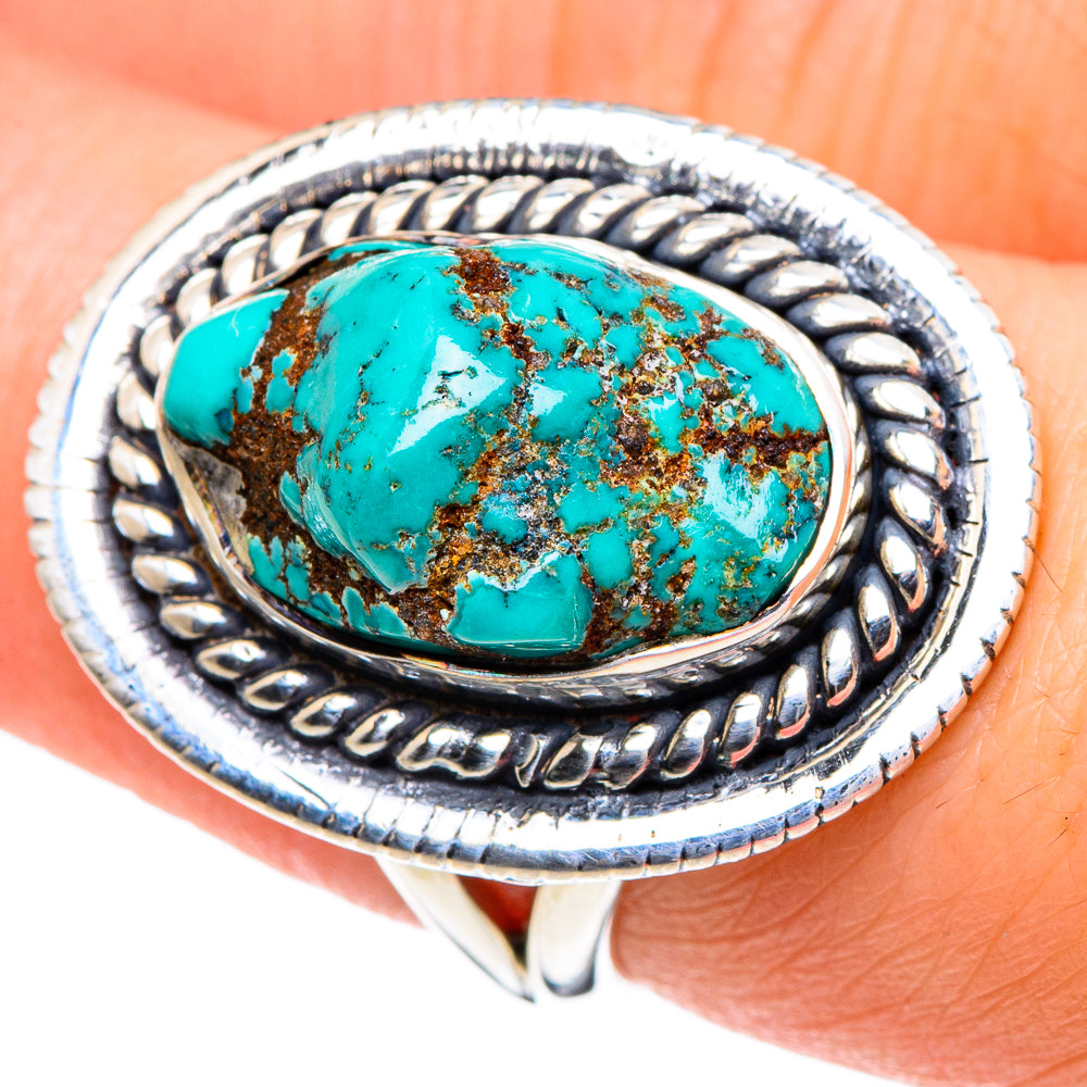 Tibetan Turquoise Rings handcrafted by Ana Silver Co - RING94622