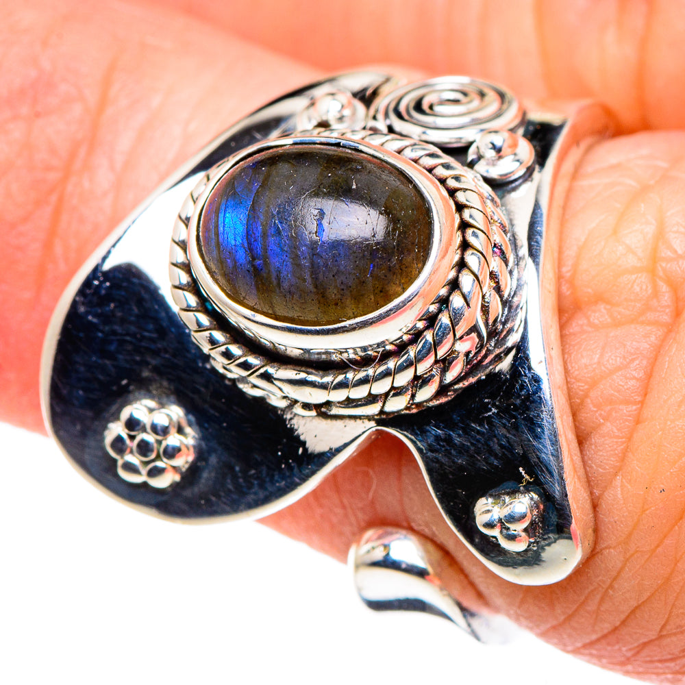 Labradorite Rings handcrafted by Ana Silver Co - RING94623