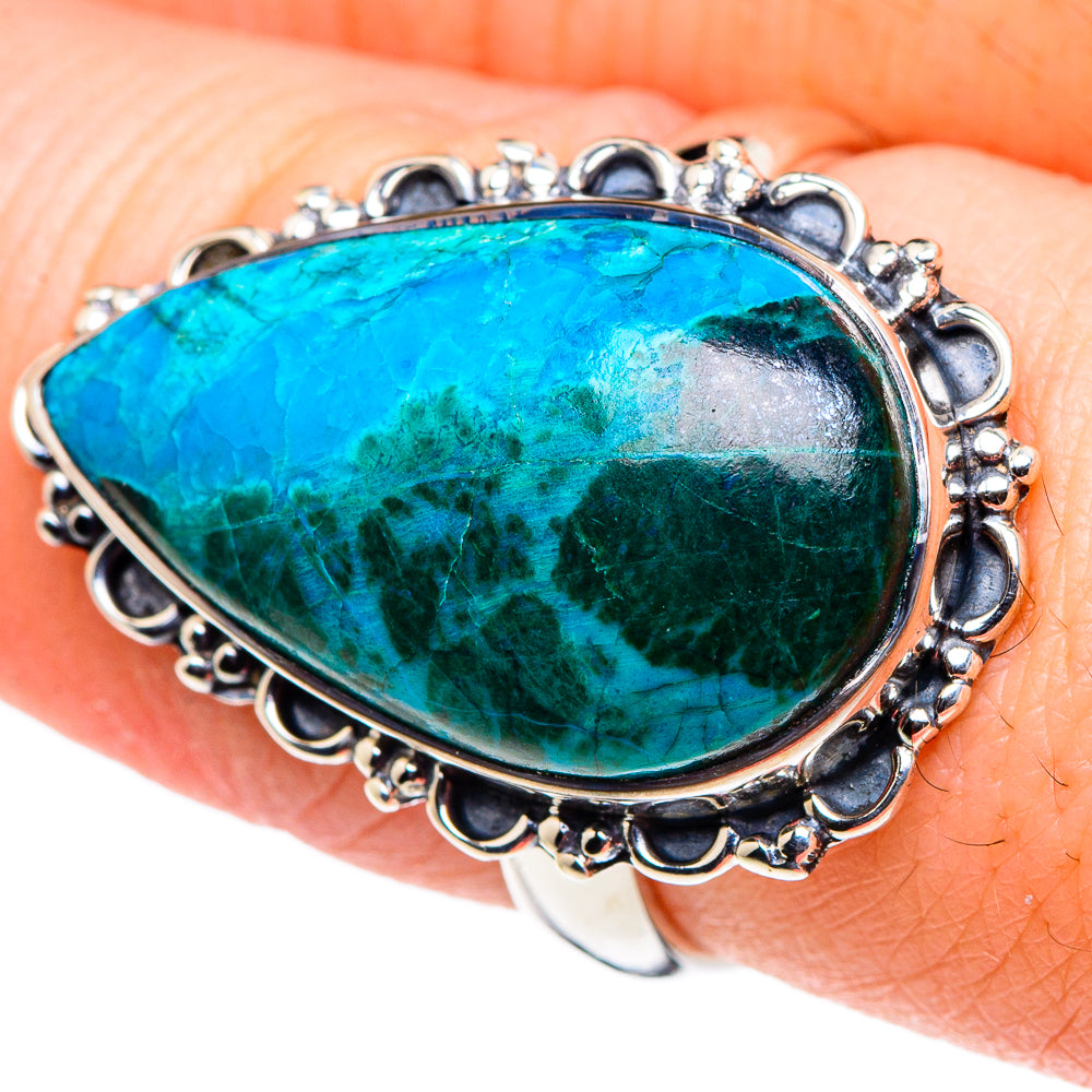 Chrysocolla Rings handcrafted by Ana Silver Co - RING94624