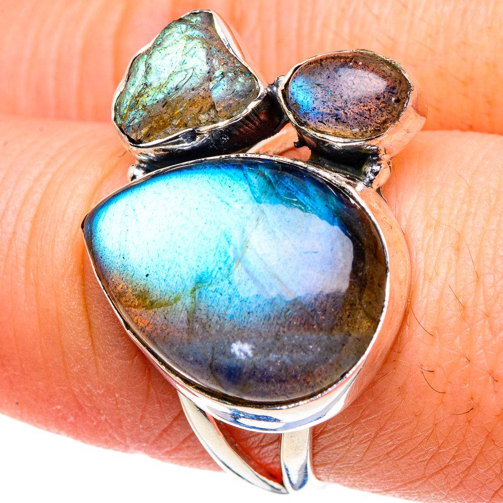 Labradorite Rings handcrafted by Ana Silver Co - RING94626