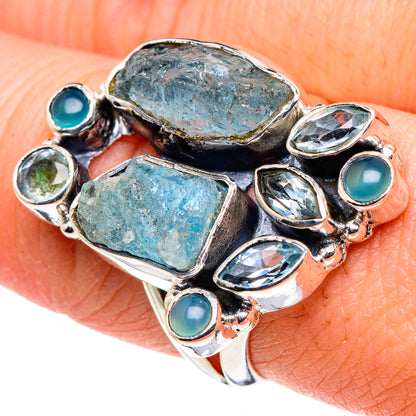 Aquamarine Rings handcrafted by Ana Silver Co - RING94628