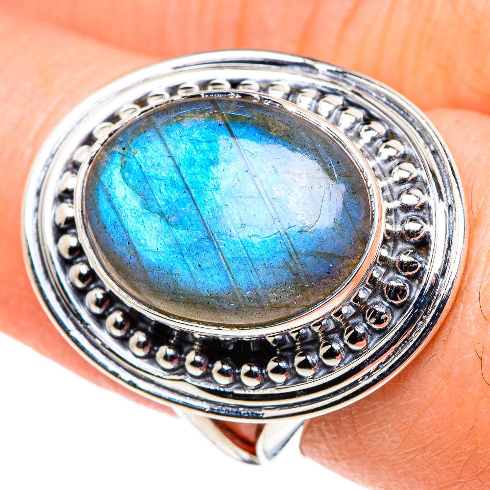 Labradorite Rings handcrafted by Ana Silver Co - RING94644