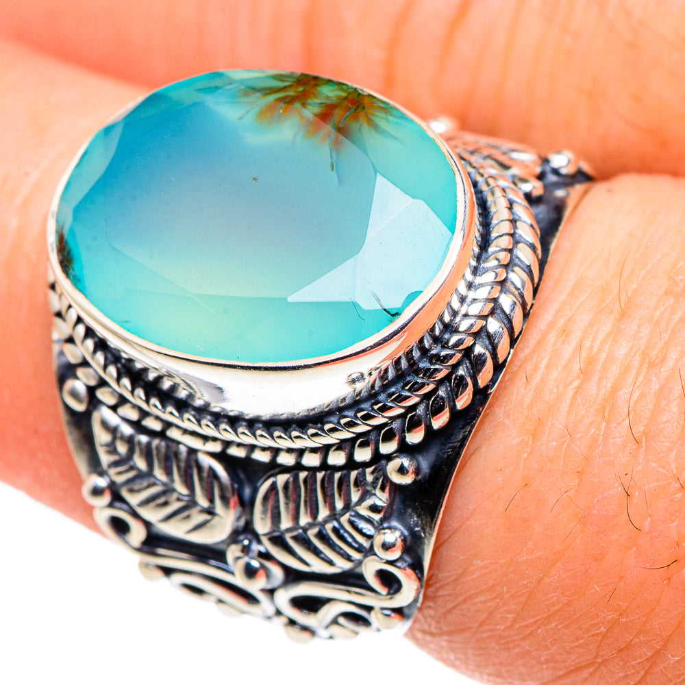 Aqua Chalcedony Rings handcrafted by Ana Silver Co - RING94645