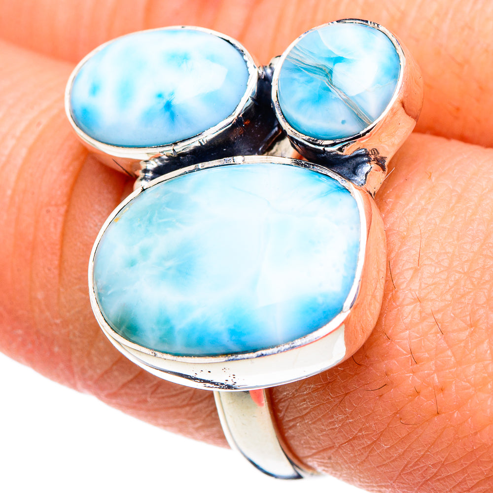 Larimar Rings handcrafted by Ana Silver Co - RING94650