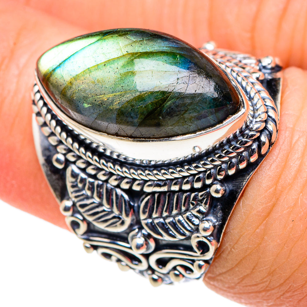 Labradorite Rings handcrafted by Ana Silver Co - RING94651
