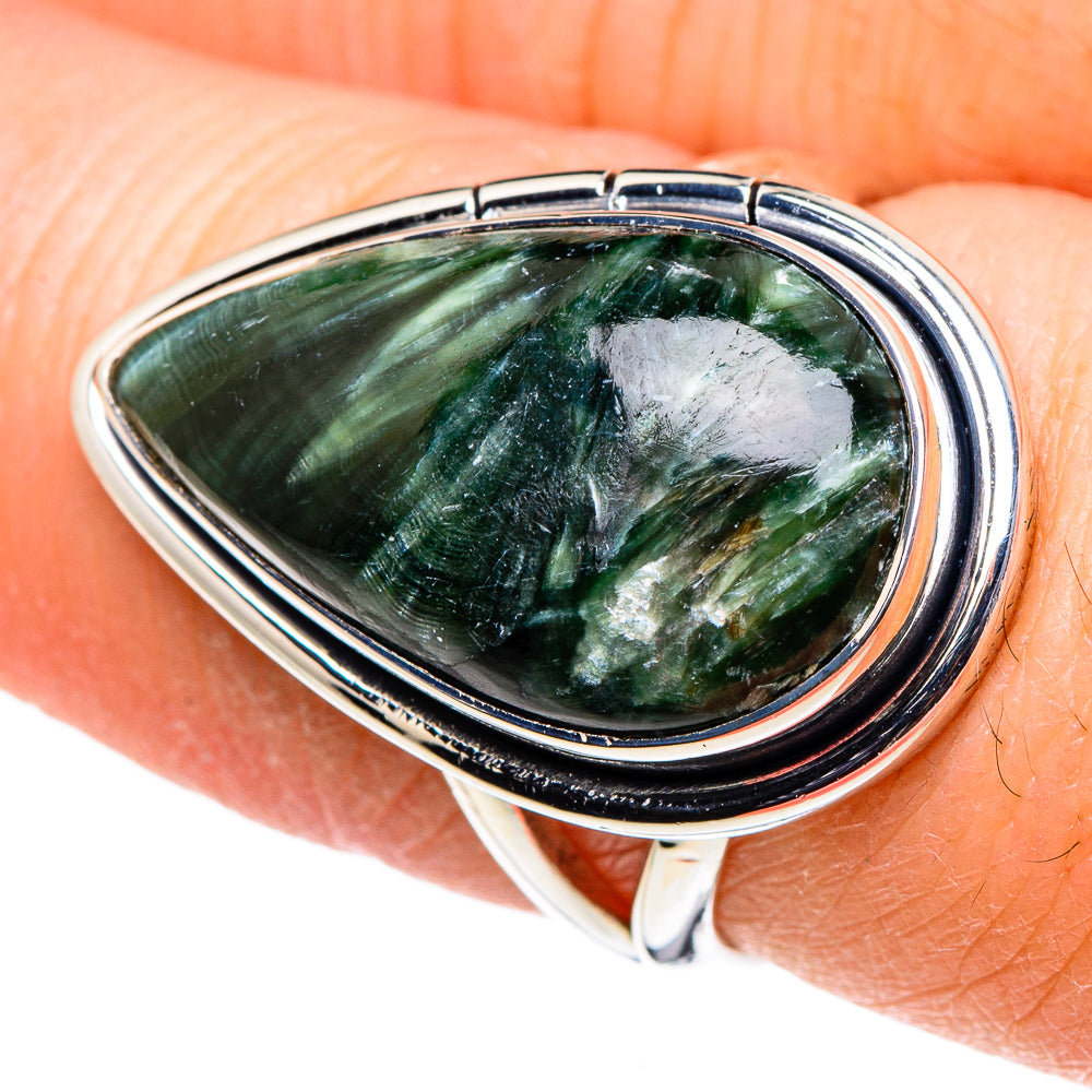 Seraphinite Rings handcrafted by Ana Silver Co - RING94656