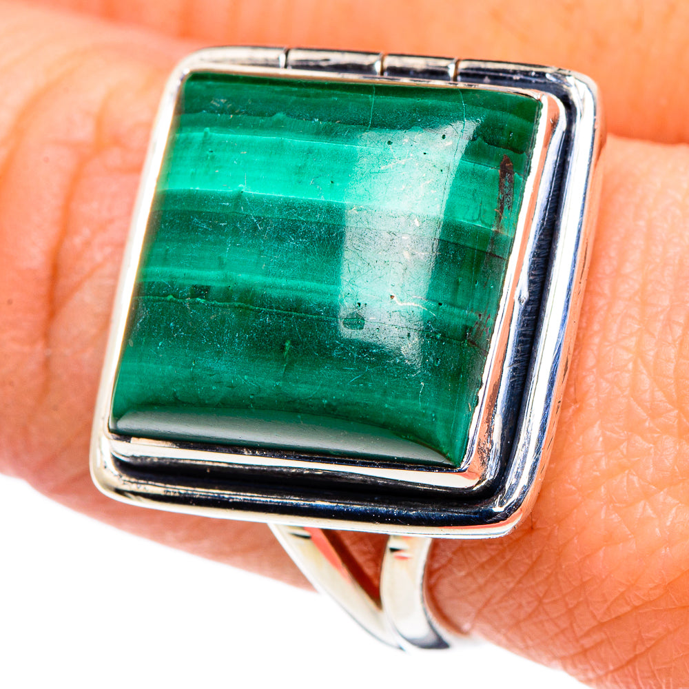 Malachite Rings handcrafted by Ana Silver Co - RING94660