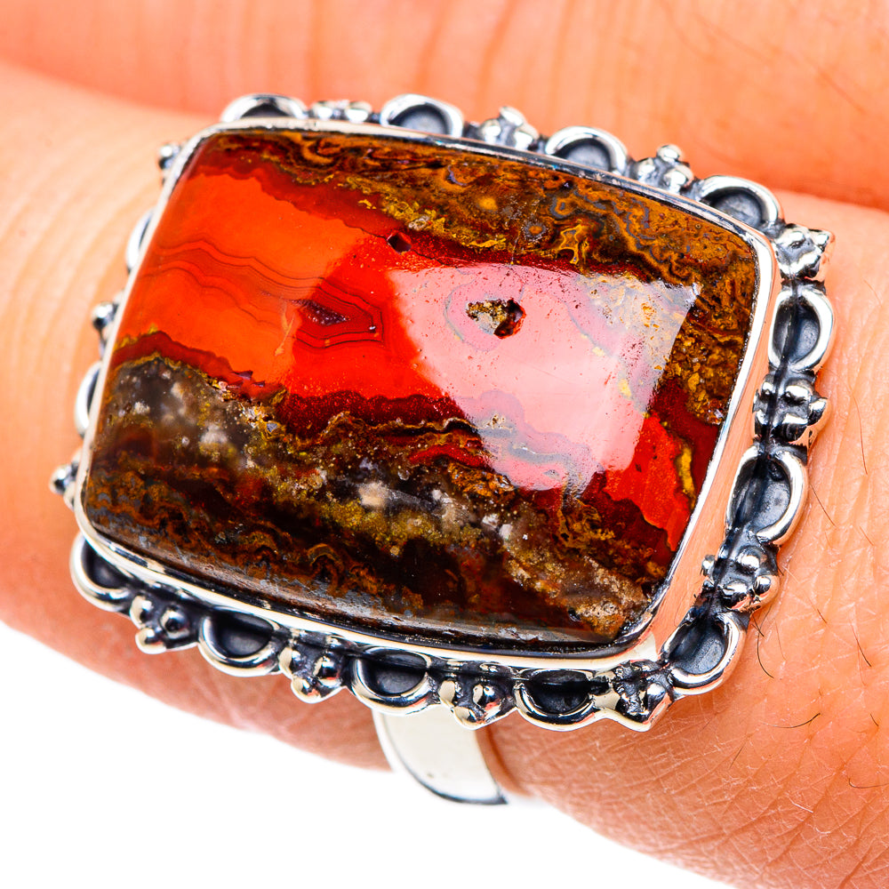 Morocco Agate Rings handcrafted by Ana Silver Co - RING94662