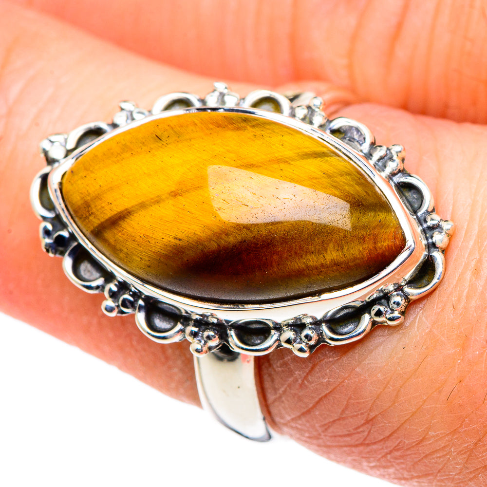 Tiger Eye Rings handcrafted by Ana Silver Co - RING94664