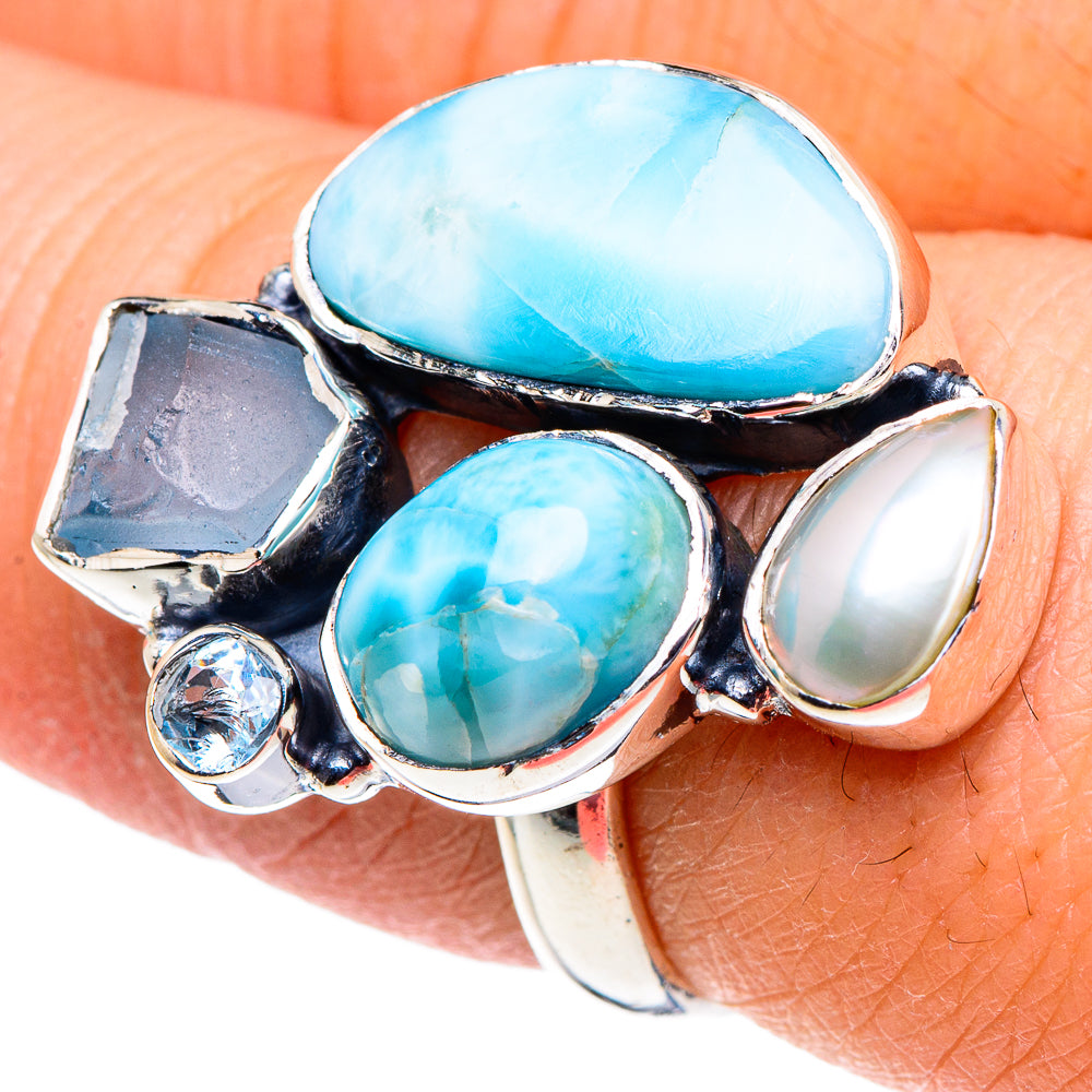 Larimar Rings handcrafted by Ana Silver Co - RING94672