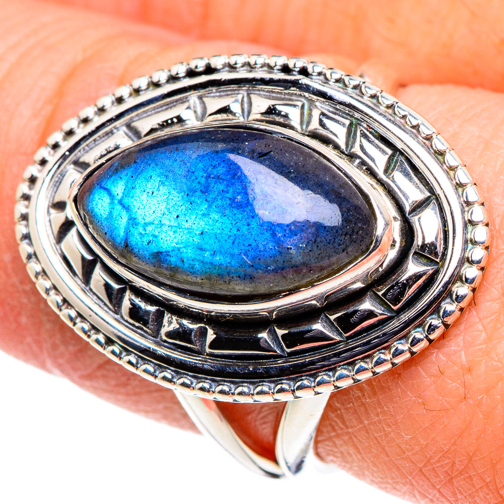 Labradorite Rings handcrafted by Ana Silver Co - RING94674