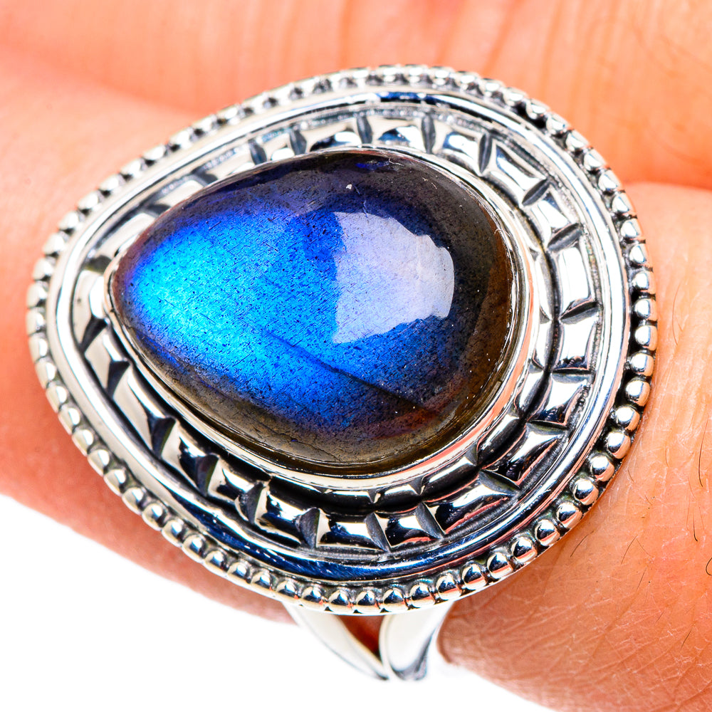 Labradorite Rings handcrafted by Ana Silver Co - RING94676