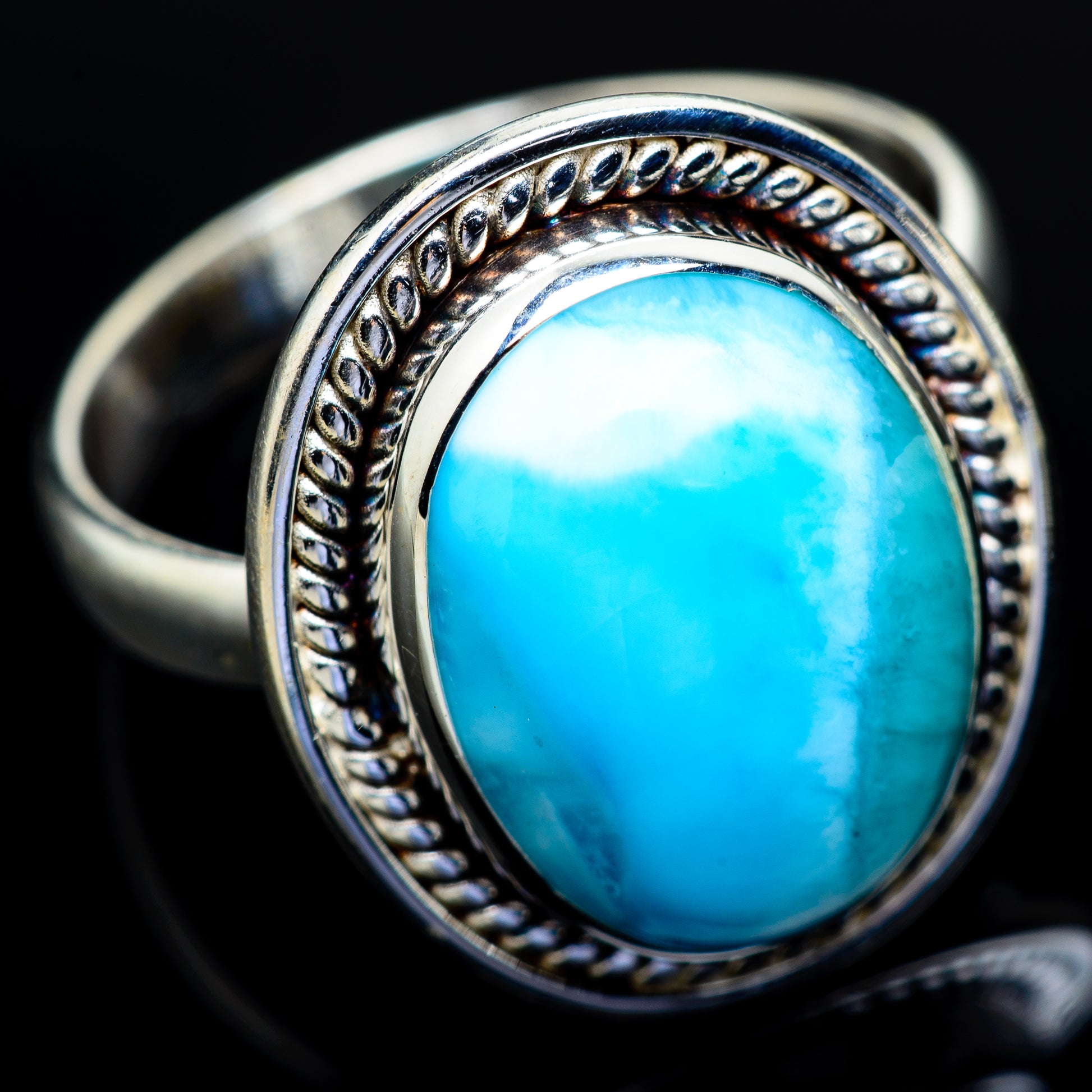 Larimar Rings handcrafted by Ana Silver Co - RING9468