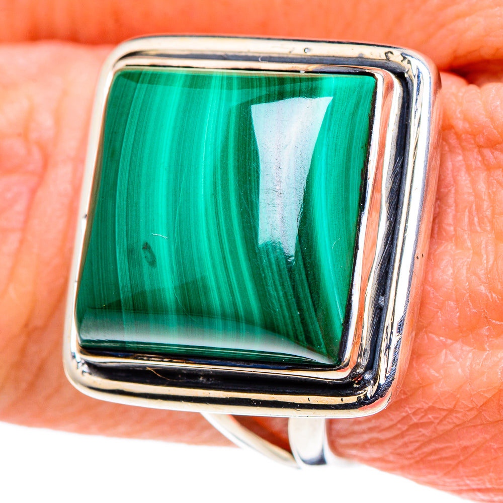 Malachite Rings handcrafted by Ana Silver Co - RING94684