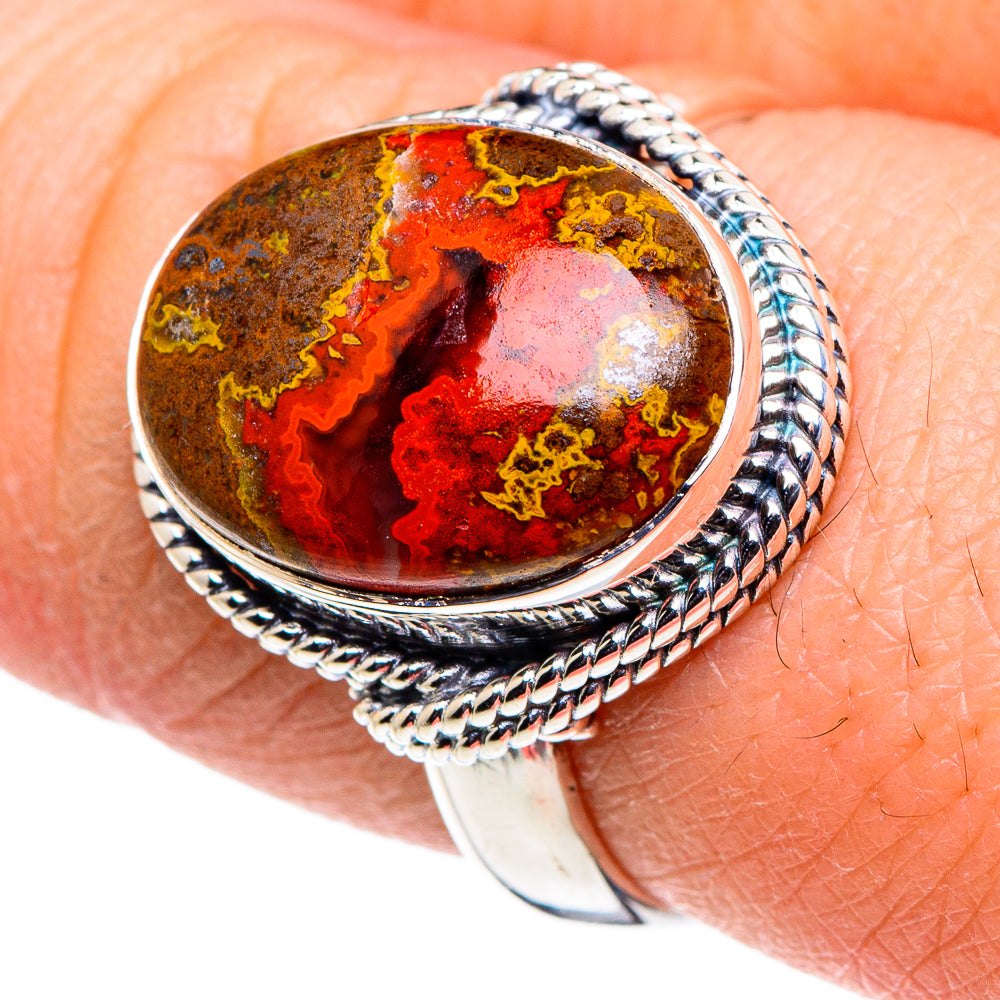 Morocco Agate Rings handcrafted by Ana Silver Co - RING94687