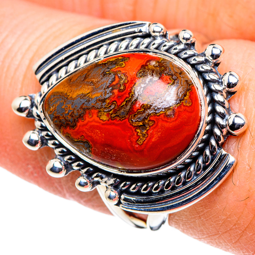 Morocco Agate Rings handcrafted by Ana Silver Co - RING94691