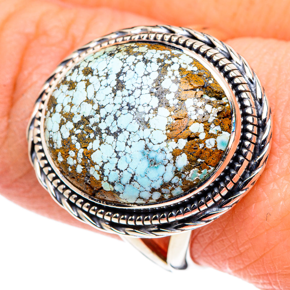 Tibetan Turquoise Rings handcrafted by Ana Silver Co - RING94695