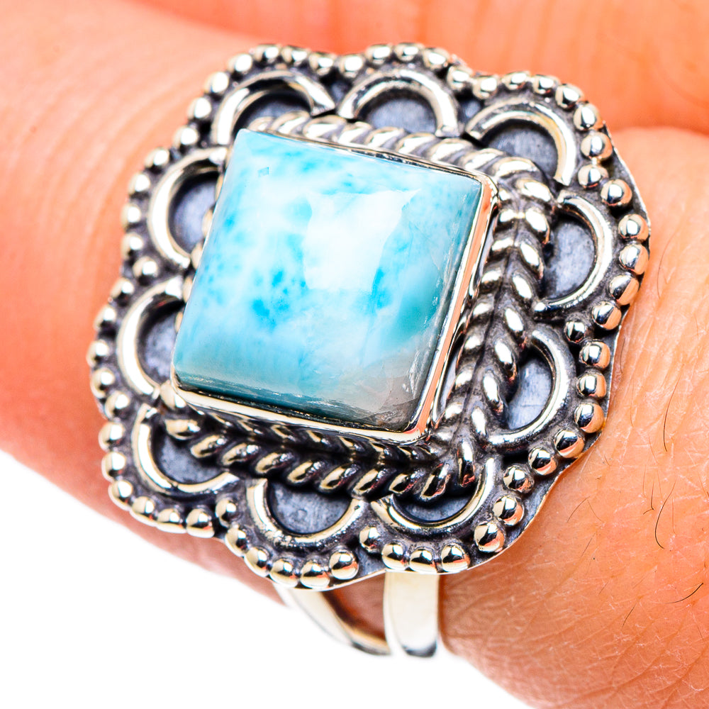 Larimar Rings handcrafted by Ana Silver Co - RING94696