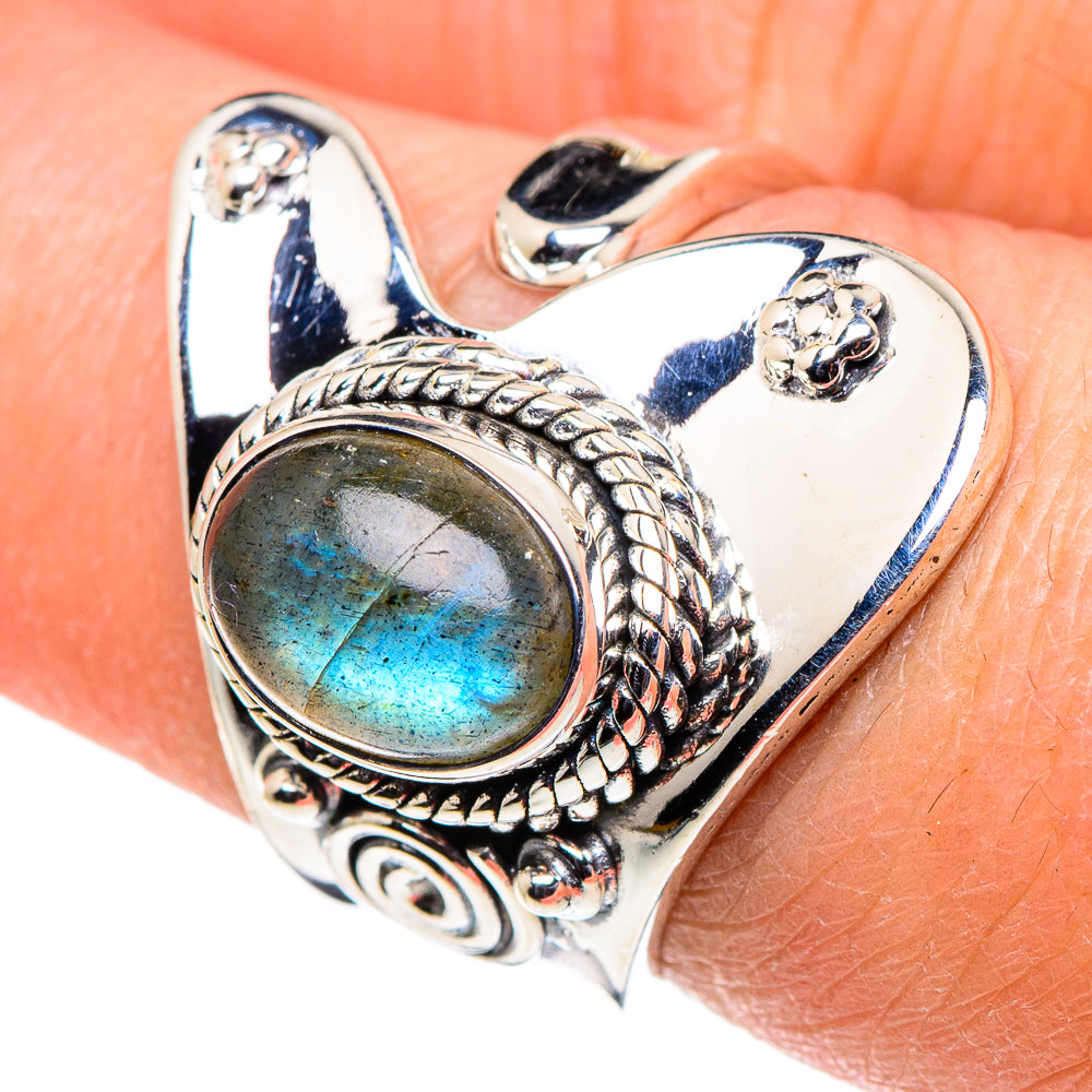 Labradorite Rings handcrafted by Ana Silver Co - RING94697