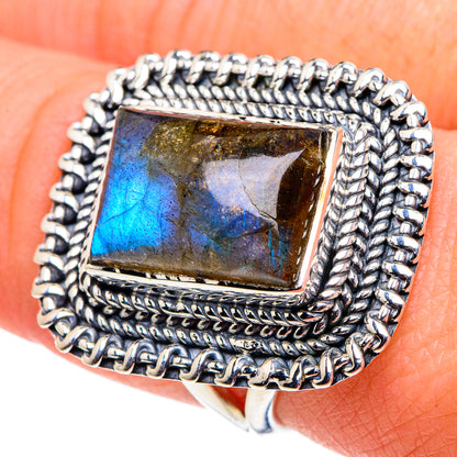 Labradorite Rings handcrafted by Ana Silver Co - RING94702
