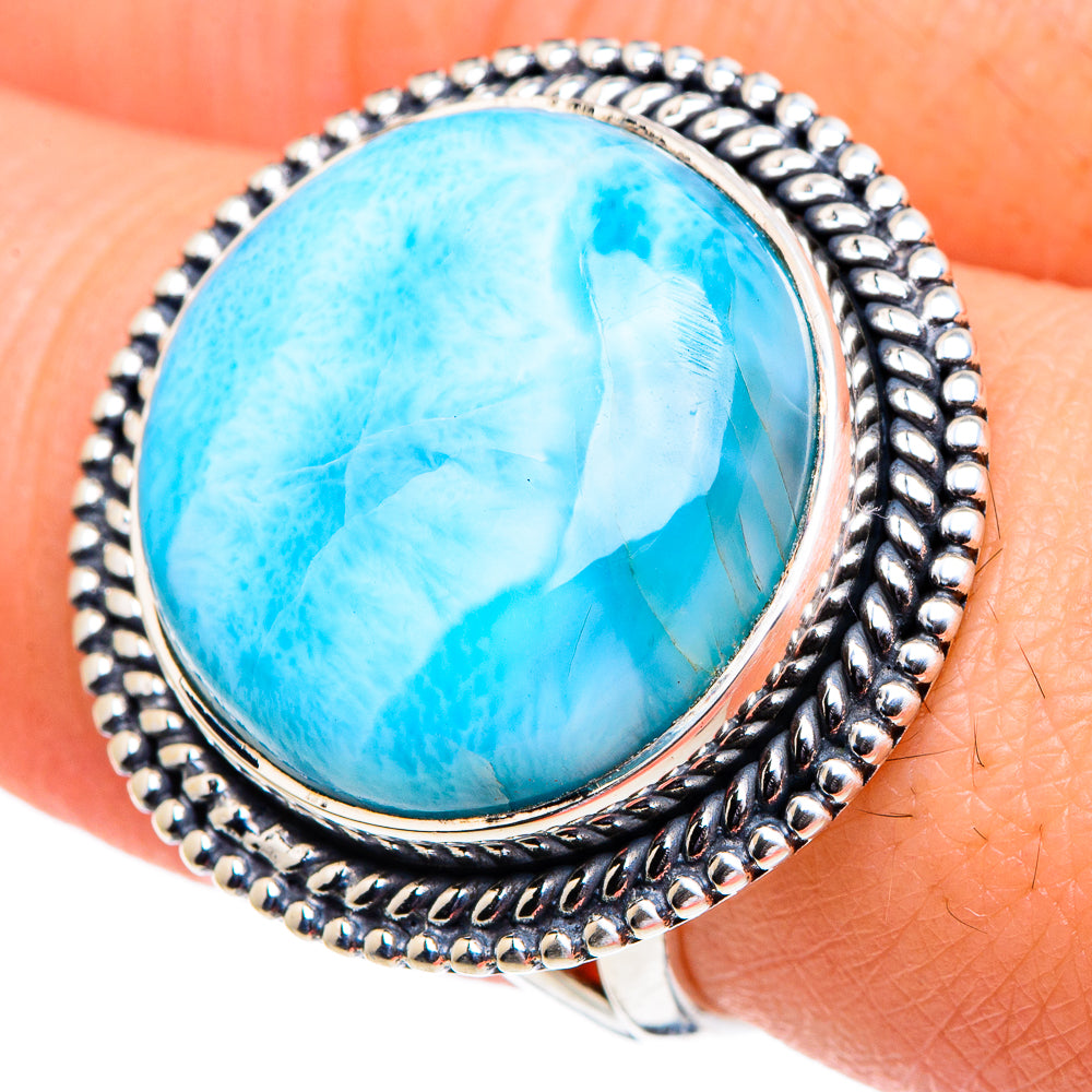 Larimar Rings handcrafted by Ana Silver Co - RING94703