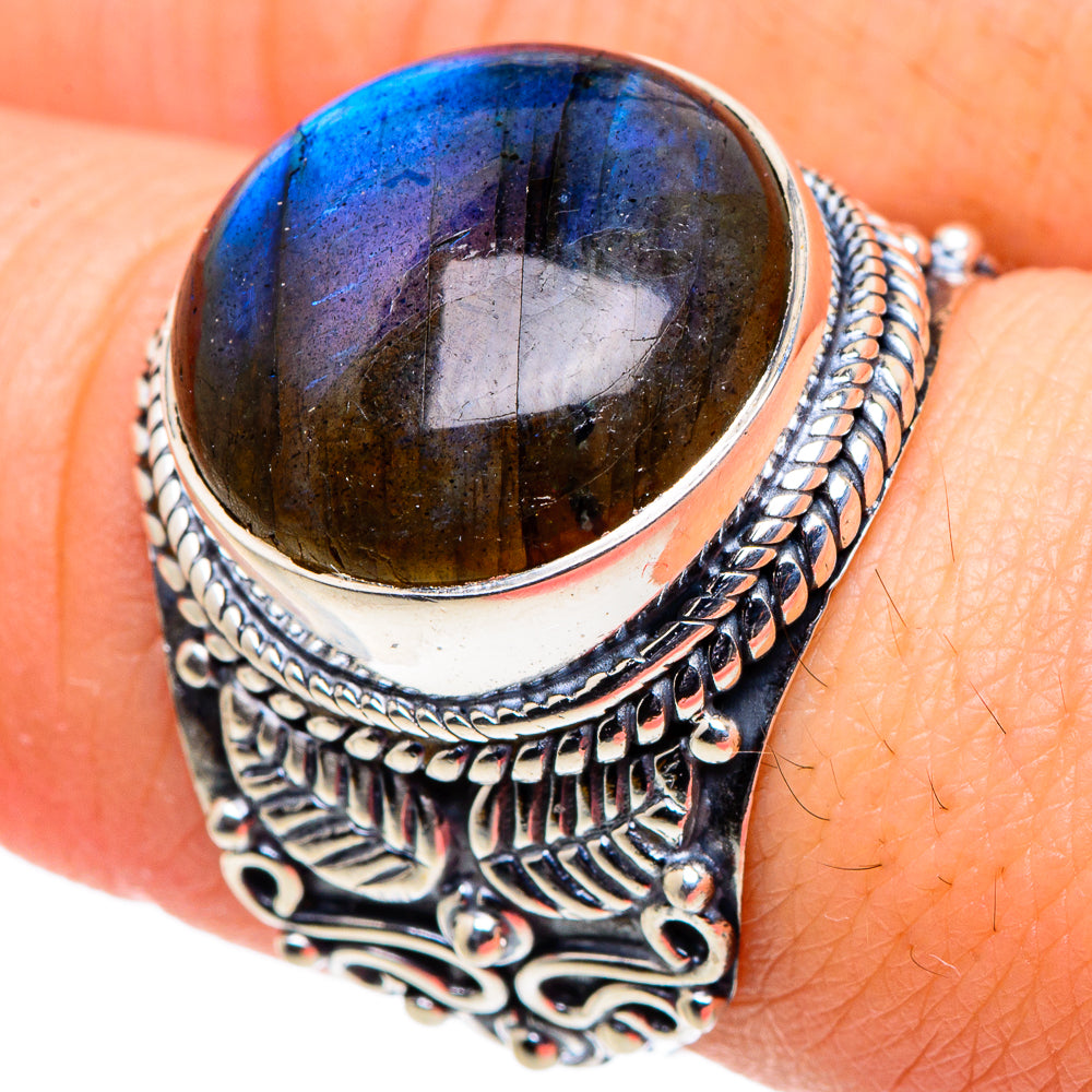 Labradorite Rings handcrafted by Ana Silver Co - RING94704