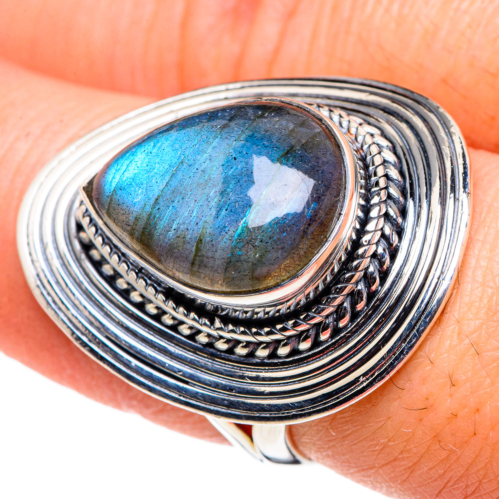 Labradorite Rings handcrafted by Ana Silver Co - RING94706