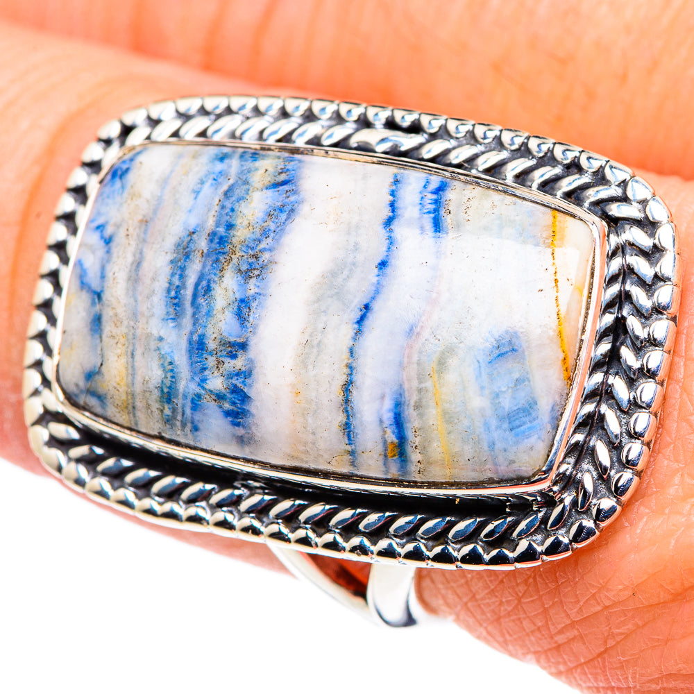 Blue Scheelite Rings handcrafted by Ana Silver Co - RING94711