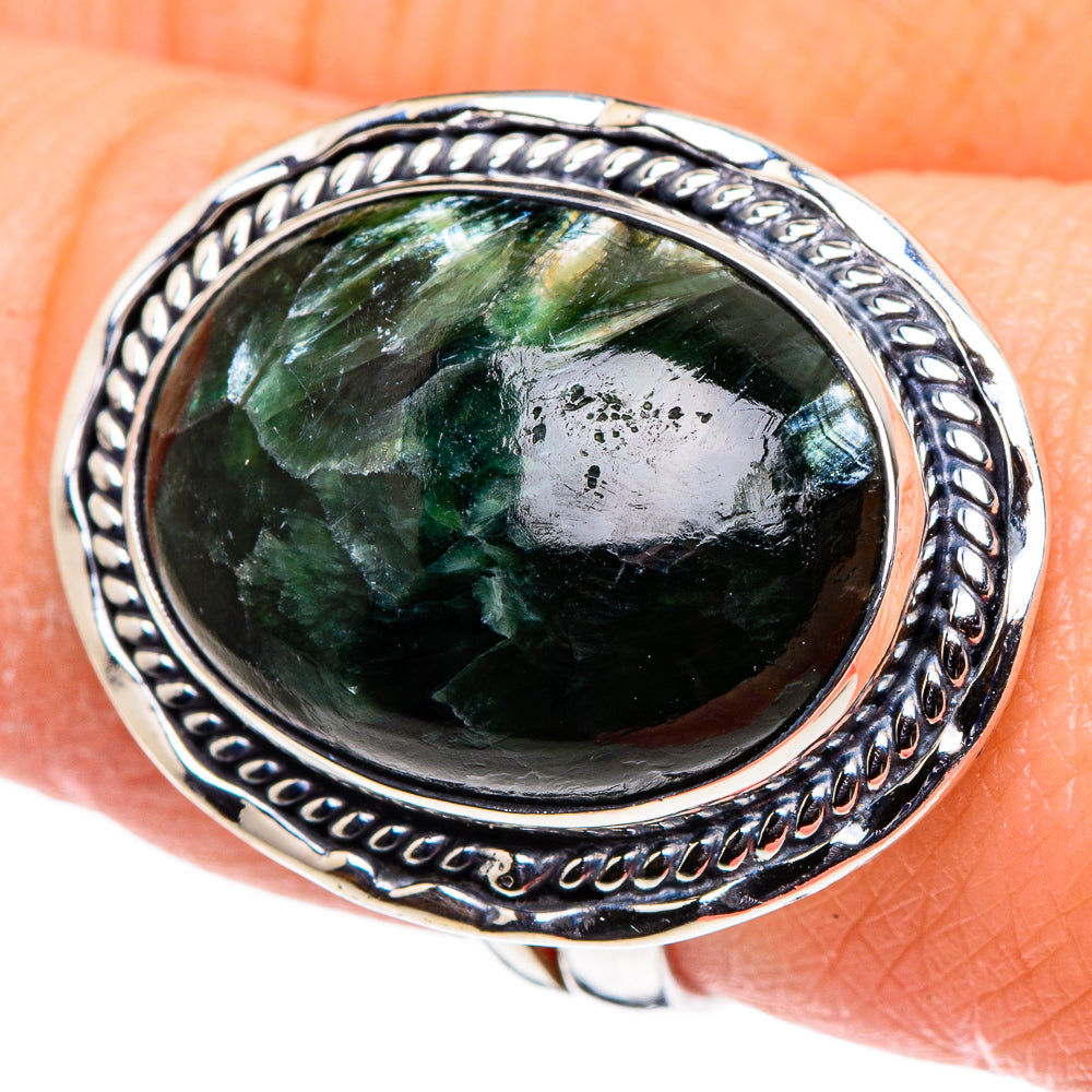 Seraphinite Rings handcrafted by Ana Silver Co - RING94714