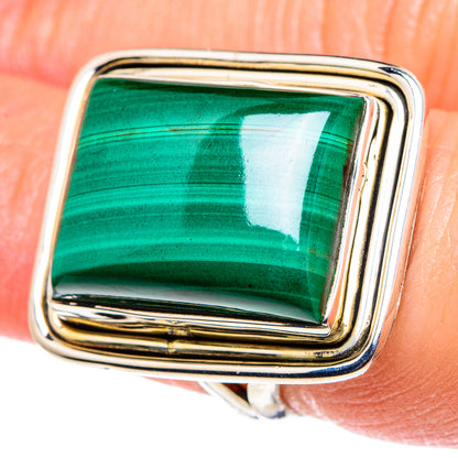 Malachite Rings handcrafted by Ana Silver Co - RING94715