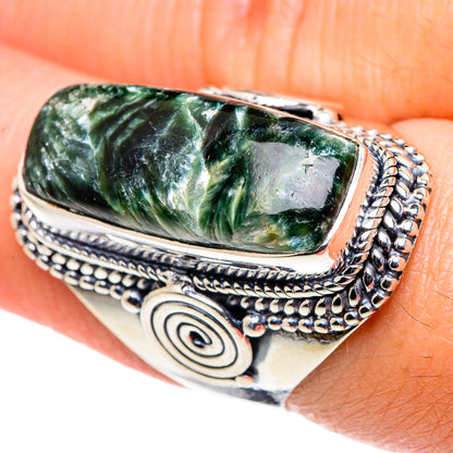 Seraphinite Rings handcrafted by Ana Silver Co - RING94716