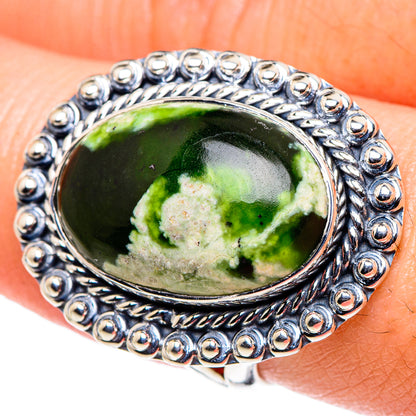 Australian Green Opal Rings handcrafted by Ana Silver Co - RING94717