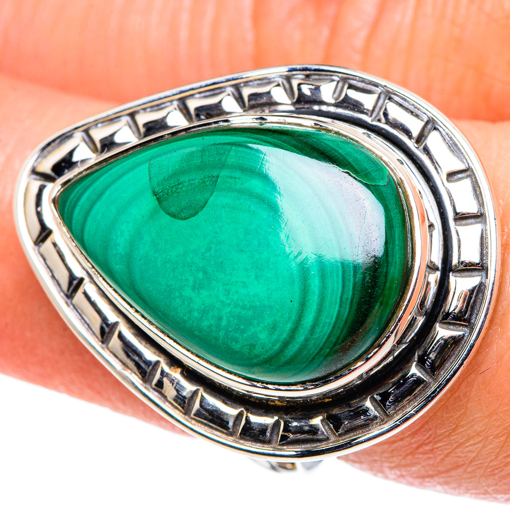 Malachite Rings handcrafted by Ana Silver Co - RING94721