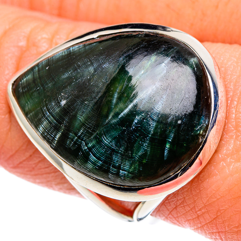 Seraphinite Rings handcrafted by Ana Silver Co - RING94723