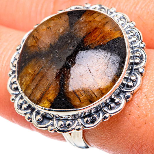 Chiastolite Rings handcrafted by Ana Silver Co - RING94726